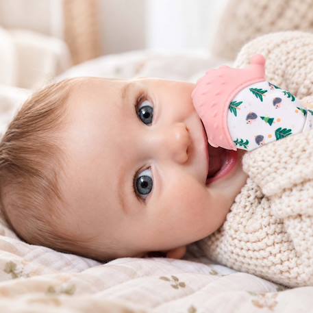 Moufle de dentition bébé sensorielle hérisson Bleu+Gris+Rose 15 - vertbaudet enfant 