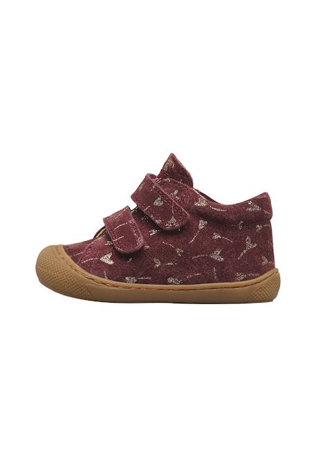 Chaussures premiers pas bébé fille en daim cocoon à scratch Rose-platine+Violet+Violet-marron 13 - vertbaudet enfant 