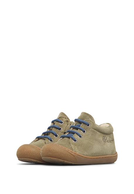 Chaussures premiers pas bébé garçon en daim cocoon à zip Kaki-bleu+Marine-marron+Marron-citrouille 5 - vertbaudet enfant 
