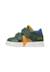 Baskets bébé garçon en cuir et daim salazar 3 à scratch Vert-bleu ciel-citrouille 3 - vertbaudet enfant 