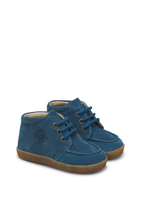 Baskets bébé garçon en daim ostrit Bleu-marron+Marron 2 - vertbaudet enfant 
