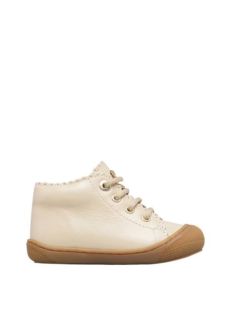Chaussures premiers pas bébé fille en vernis cottins Beige+Blanc crème-marron+Rose poudré-marron 6 - vertbaudet enfant 