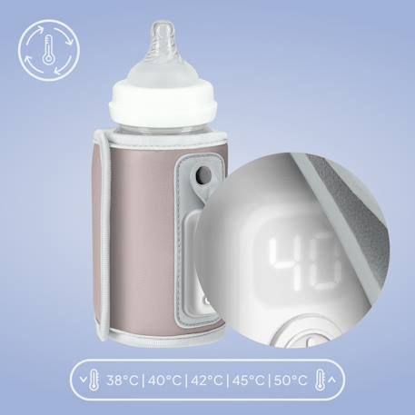 Chauffe-biberon portable thermup go usb avec maintien de la température jusqu’à 24 h, sans bpa Brown chocolate+Grey ash+Grey silver+Pink baby 21 - vertbaudet enfant 