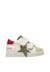 Baskets bébé en cuir et daim salazar 3 à scratch Blanc-gris-marine+Kaki-rouge 6 - vertbaudet enfant 