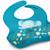 Bavoir en silicone chewy l'éléphant Bleu 3 - vertbaudet enfant 