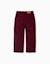 Pantalon à coupe droite en velours côtelé Rouge foncé 2 - vertbaudet enfant 