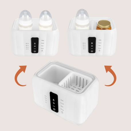 Chauffe-biberon 6en1 thermup duo avec stérilisation et réchauffage, sans bpa Green mist+White 10 - vertbaudet enfant 