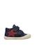 Chaussures premiers pas bébé garçon en cuir et daim kolde à scratch Bleu marine-rouge-rose+Gris-vert+Kaki-citrouille+Marron-marine 1 - vertbaudet enfant 