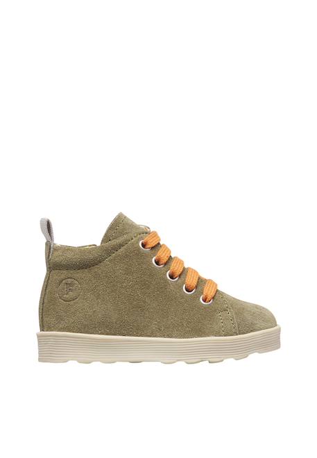 Baskets bébé en daim evaert à zip Anthracite+Kaki-orange+Marine-marron+Rose poudré-platine 6 - vertbaudet enfant 