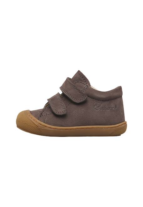 Chaussures premiers pas bébé en daim cocoon à scratch Anthracite-marron+Bleu-marron+Kaki+Marine-marron+Marron+Rose+Sauge-marron+Violet-marron 3 - vertbaudet enfant 