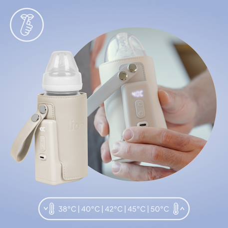 Chauffe-biberon portable thermup go plus 38-50 °c avec autonomie jusqu’à 8 h, sans bpa Beige calm+Beige sand+Blue sky+Green graphite 4 - vertbaudet enfant 