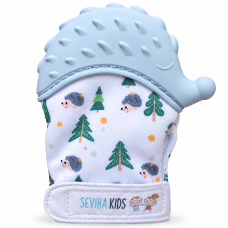 Moufle de dentition bébé sensorielle hérisson Bleu+Gris+Rose 1 - vertbaudet enfant 