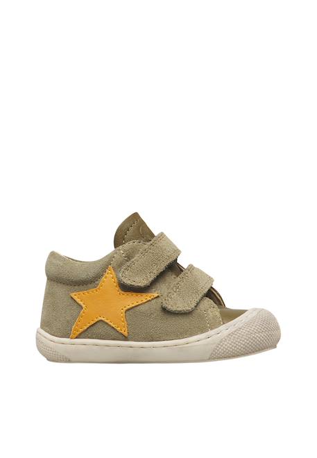 Chaussures premiers pas bébé garçon en cuir et daim kolde à scratch Bleu marine-rouge-rose+Gris-vert+Kaki-citrouille+Marron-marine 11 - vertbaudet enfant 