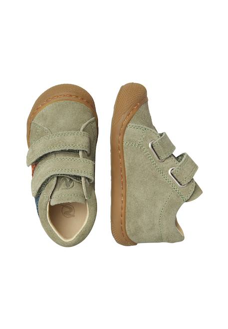 Chaussures premiers pas bébé en daim macks 2 à scratch Beige-marron+Bleu-marron+Gris-sable+Marron-kaki+Vert olive-marine 24 - vertbaudet enfant 