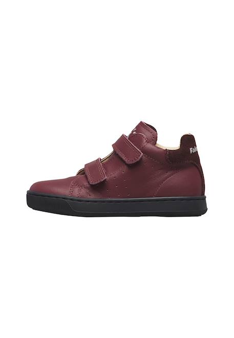 Baskets bébé en cuir et daim adam à scratch Bordeaux-noir+Marine-marron clair+Marron-vert-marron clair 3 - vertbaudet enfant 