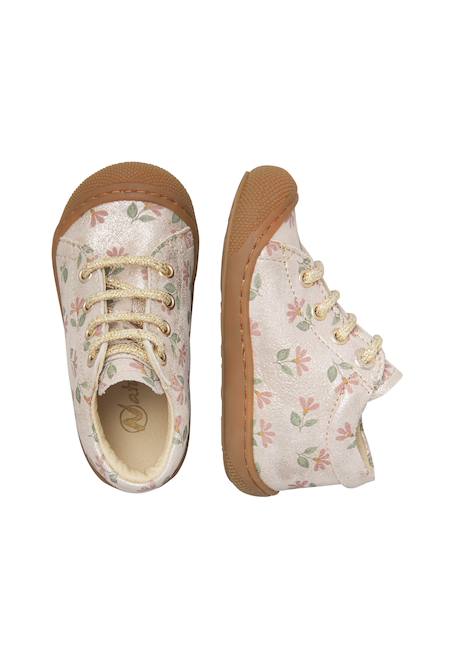 Chaussures en cuir cocoon Platine+Platine-rose 9 - vertbaudet enfant 
