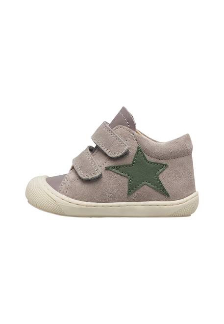 Chaussures premiers pas bébé garçon en cuir et daim kolde à scratch Bleu marine-rouge-rose+Gris-vert+Kaki-citrouille+Marron-marine 8 - vertbaudet enfant 