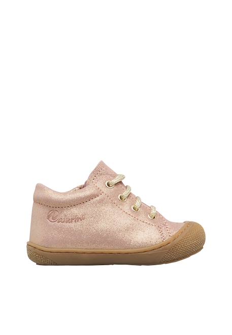 Chaussures premiers pas bébé fille en daim cocoon à zip Platine+Rose+Rose poudré-platine 11 - vertbaudet enfant 