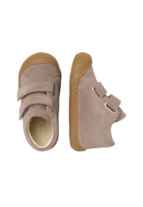 Chaussures premiers pas bébé en daim macks 2 à scratch Beige-marron+Bleu-marron+Gris-sable+Marron-kaki+Vert olive-marine 14 - vertbaudet enfant 