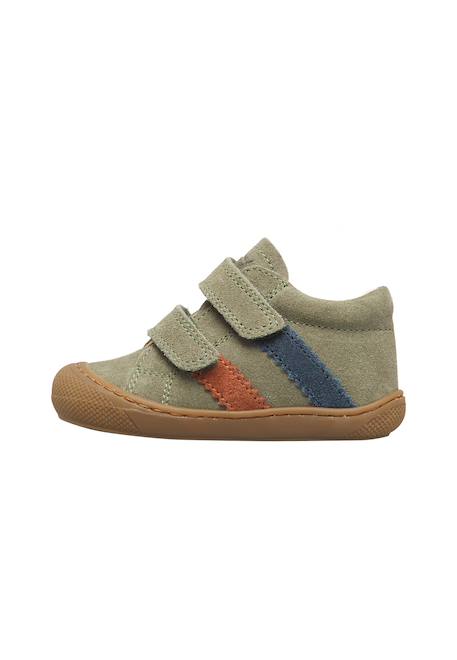 Chaussures premiers pas bébé en daim macks 2 à scratch Beige-marron+Bleu-marron+Gris-sable+Marron-kaki+Vert olive-marine 23 - vertbaudet enfant 