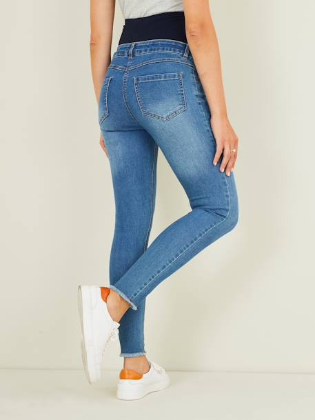 Jean de grossesse skinny effiloché Denim bleached 3 - vertbaudet enfant 