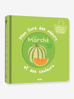 Fabrication française-Jouet-Imagier Mon livre des odeurs et des couleurs - Le marché AUZOU