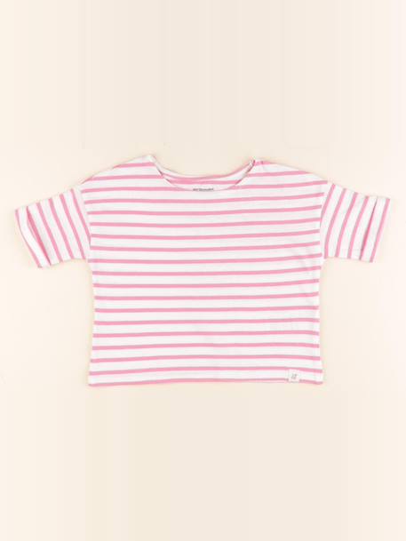 Tee-shirt - 3 ans Blanc, rose 1 - vertbaudet enfant 