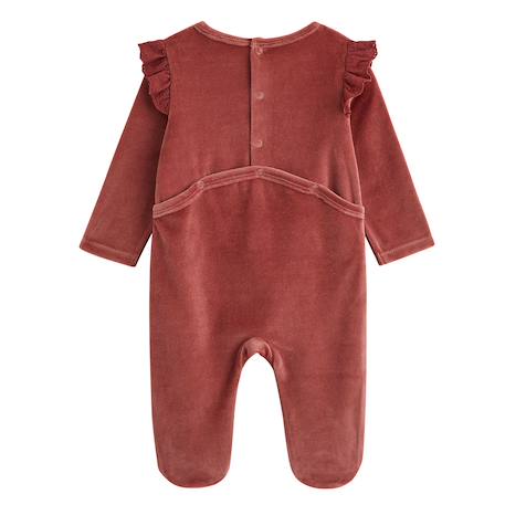 Lot de 2 pyjamas bébé en velours léa Rose 3 - vertbaudet enfant 