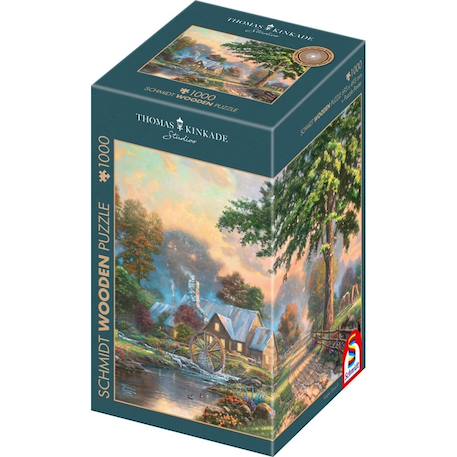 Puzzle en bois vieux moulin à eau 1000 pcs Vert 2 - vertbaudet enfant 