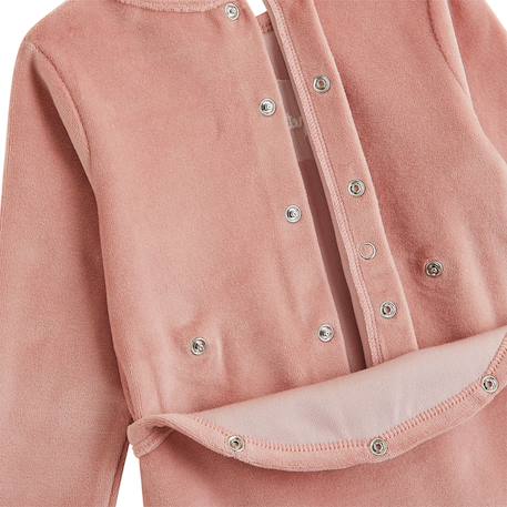 Lot de 2 pyjamas bébé en velours Rose 4 - vertbaudet enfant 