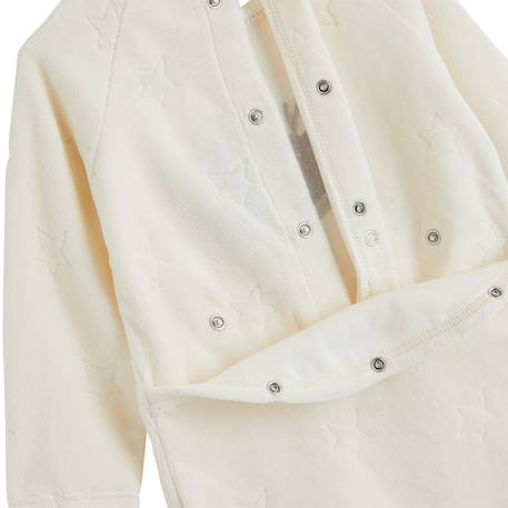 Pyjama bébé en velours oslo Ecru 5 - vertbaudet enfant 