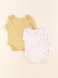 Lot de 2 bodies en coton - 3 mois  - vertbaudet enfant
