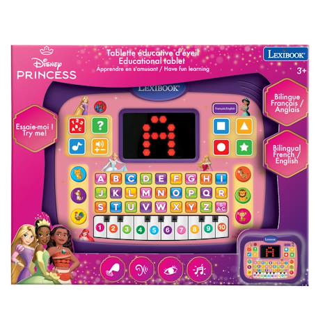 Tablette disney princesses éducative bilingue parlante abc (fr/en) Violet 5 - vertbaudet enfant 