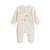 Pyjama bébé en velours ouverture pont neige Ecru 2 - vertbaudet enfant 