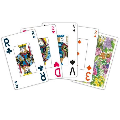 Jeu de 54 cartes fleurs de printemps Blanc 2 - vertbaudet enfant 