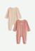Lot de 2 pyjamas bébé en velours Rose 1 - vertbaudet enfant 