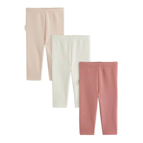 Lot de 3 leggings bébé en molleton ultra chaud Rose 2 - vertbaudet enfant 