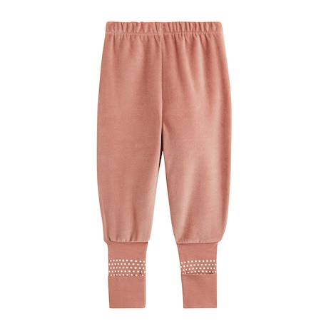 Pyjama enfant 2 pièces en velours à pieds retroussables cléo Ecru 6 - vertbaudet enfant 
