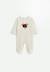 Pyjama bébé en velours oslo Ecru 1 - vertbaudet enfant 