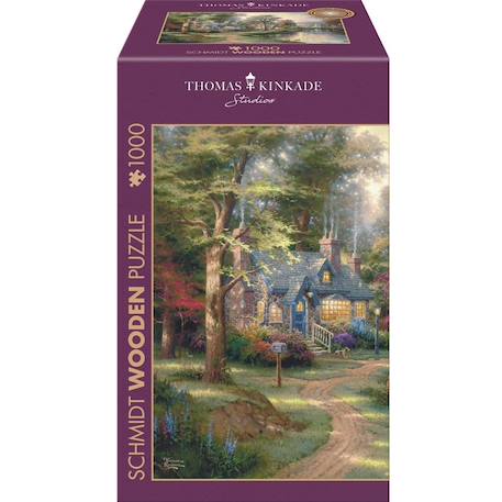 Puzzle en bois village au bord du lac 1000 pcs Violet 3 - vertbaudet enfant 