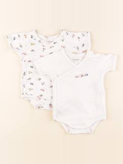 Lot de 2 bodies en coton - 6 mois  - vertbaudet enfant