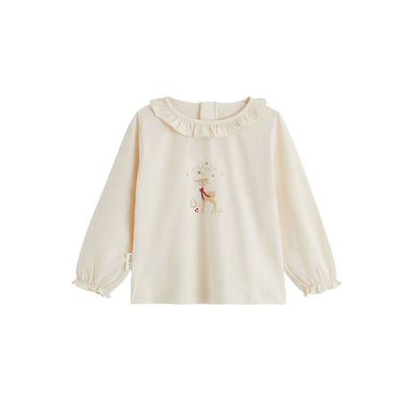 T-shirt bébé manches longues grace Ecru 2 - vertbaudet enfant 