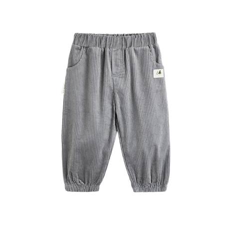 Pantalon enfant en velours côtélé oslo Gris 2 - vertbaudet enfant 