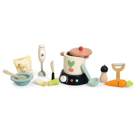 Soupière avec accessoires en bois Multicolor 2 - vertbaudet enfant 