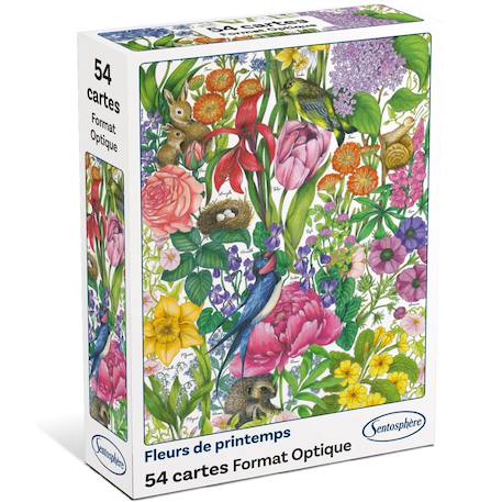 Jeu de 54 cartes fleurs de printemps Blanc 3 - vertbaudet enfant 