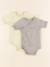 Lot de 2 bodies en coton - 6 mois Jaune, vert 1 - vertbaudet enfant 