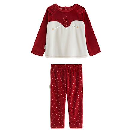 Pyjama enfant 2 pièces en velours grace Vanille 2 - vertbaudet enfant 