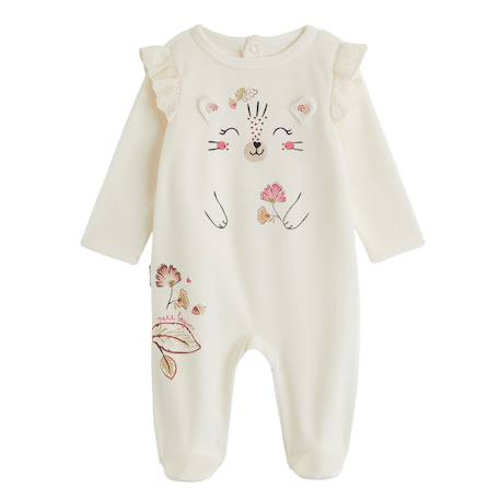 Lot de 2 pyjamas bébé en velours léa Rose 6 - vertbaudet enfant 