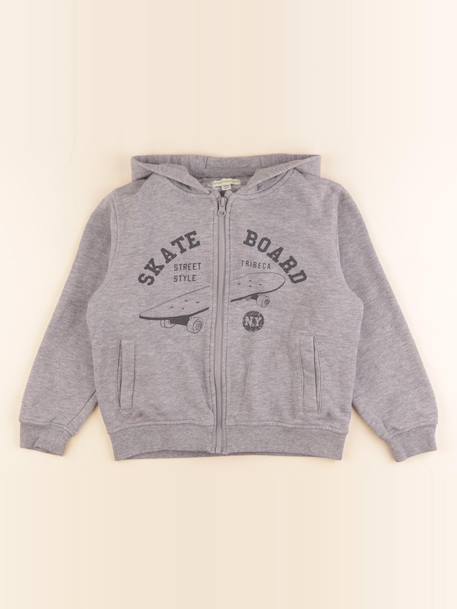 Sweat - 8 ans Gris 1 - vertbaudet enfant 