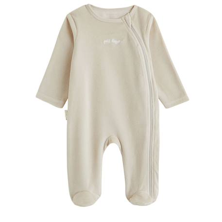 Lot de 2 pyjamas bébé en velours ouverture zippée Ecru 4 - vertbaudet enfant 